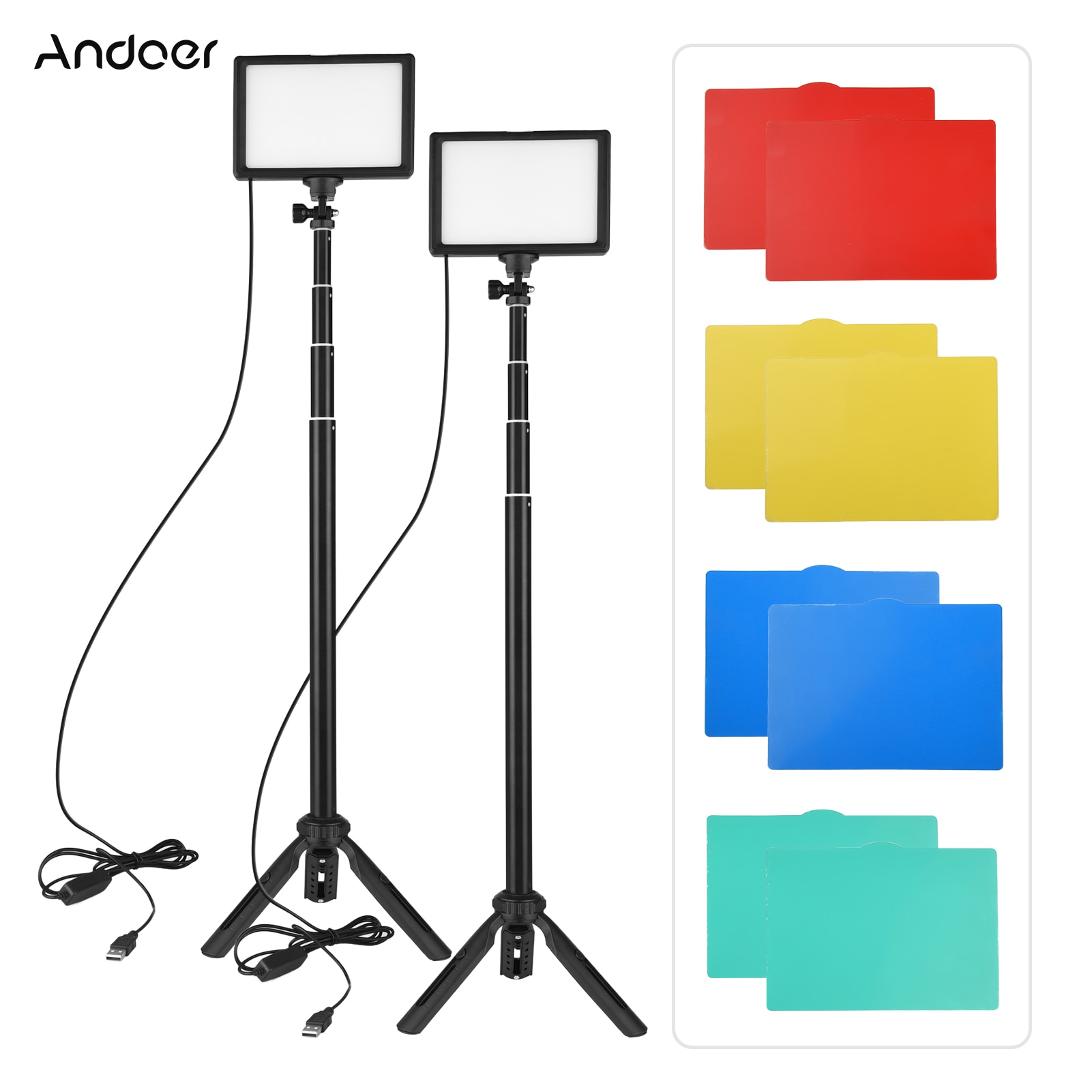 Andoer 2pcs USB LED  Ʈ ŰƮ   3200..